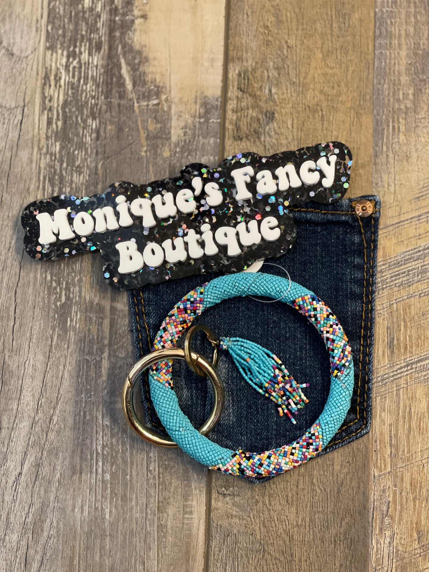 Beaded Multicolor Keychain