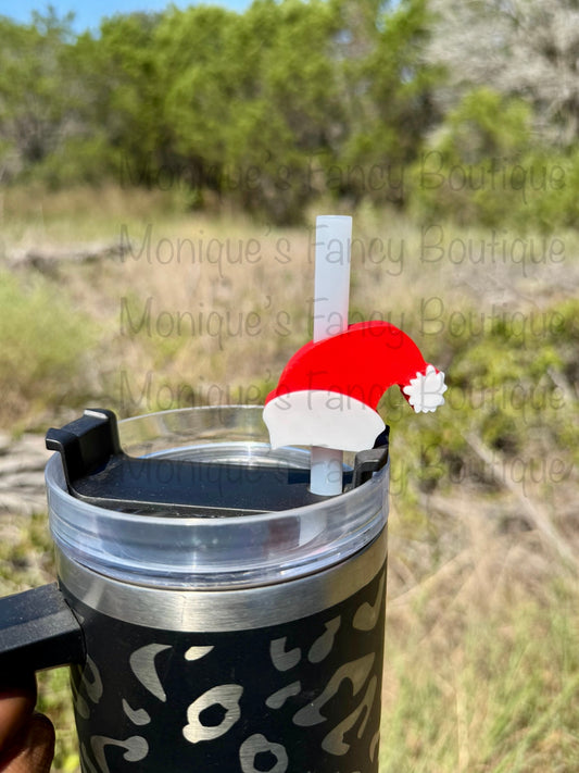 Santa Hat Straw Topper