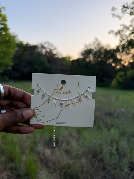 Lightening Bolt Anklet