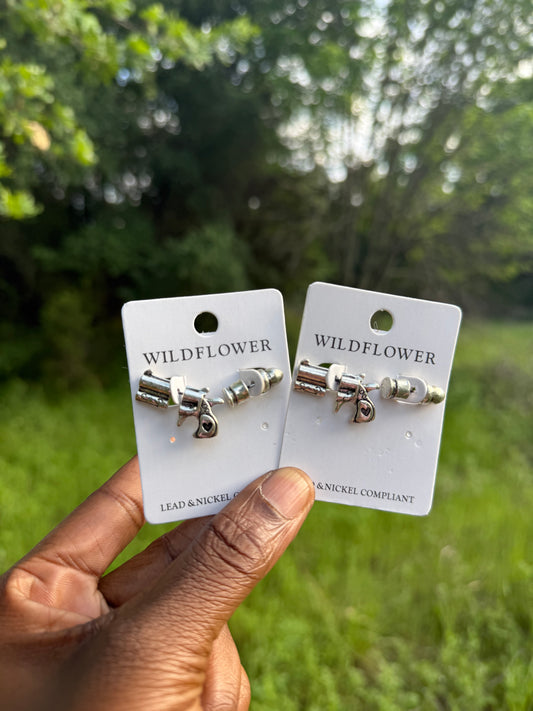 Weapon and Bullet earrings