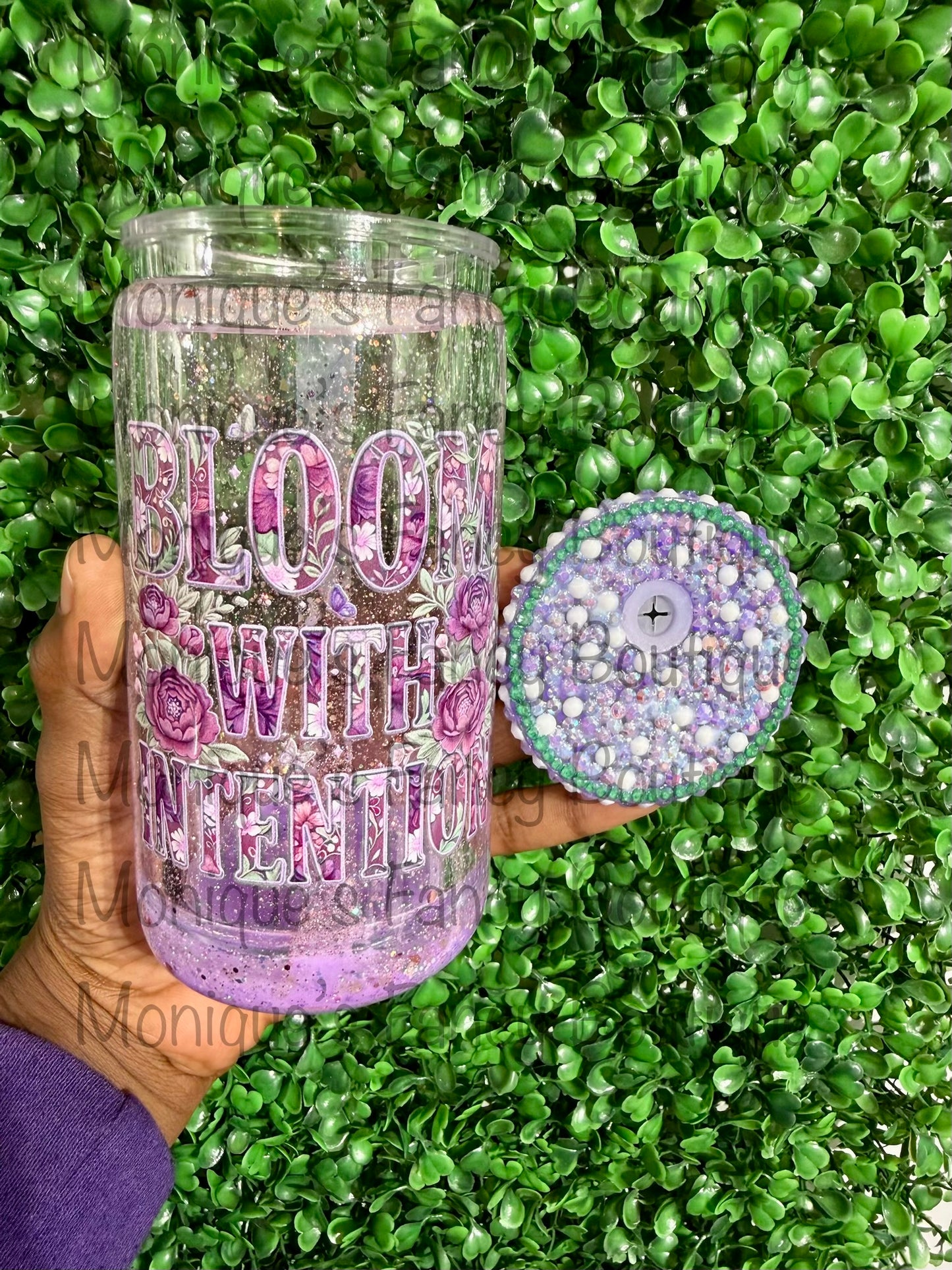 Bloom With Intention Snow Globe Tumbler