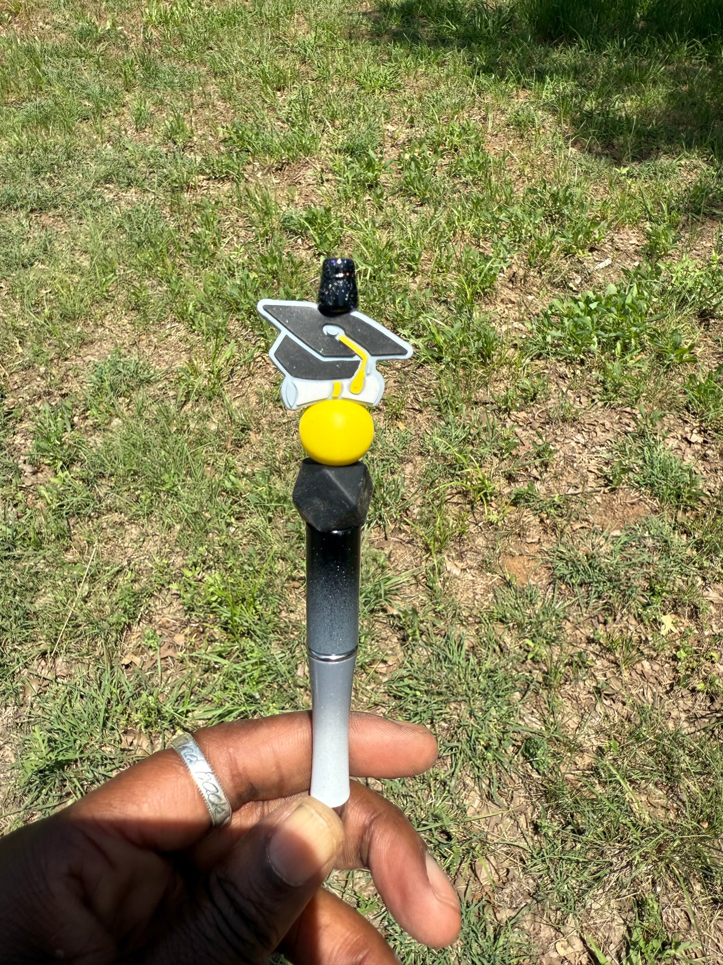 Graduation Cap Beaded Pen