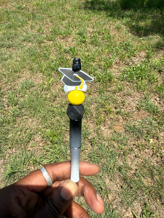 Graduation Cap Beaded Pen
