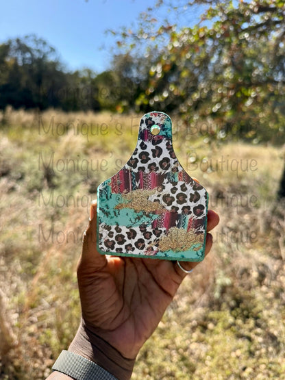 Western Style Cow Tag Car Freshie