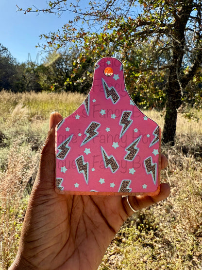 Western Style Cow Tag Car Freshie