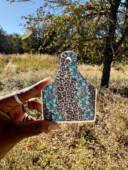 Western Style Cow Tag Car Freshie
