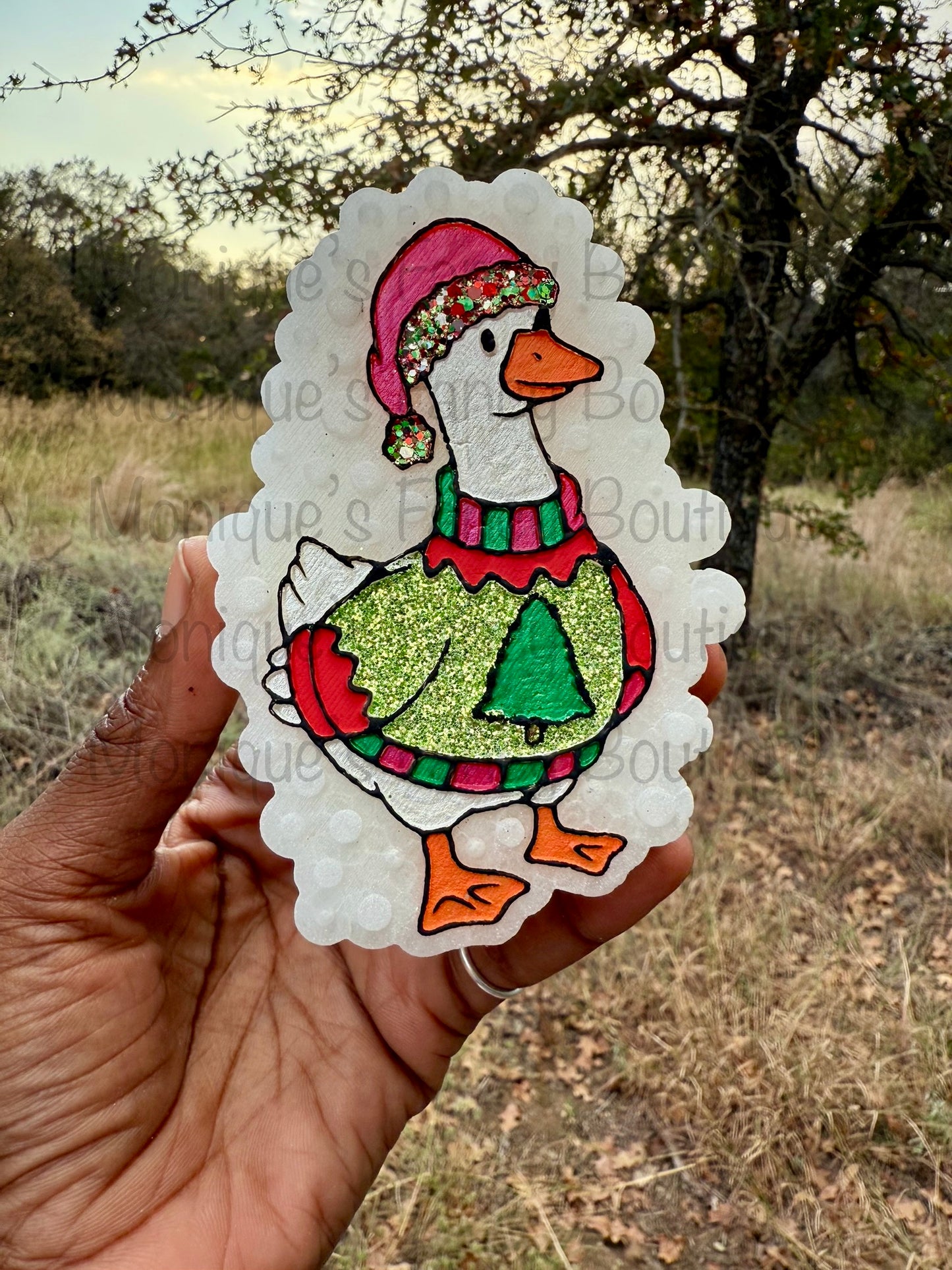 Christmas Goose Car Freshie